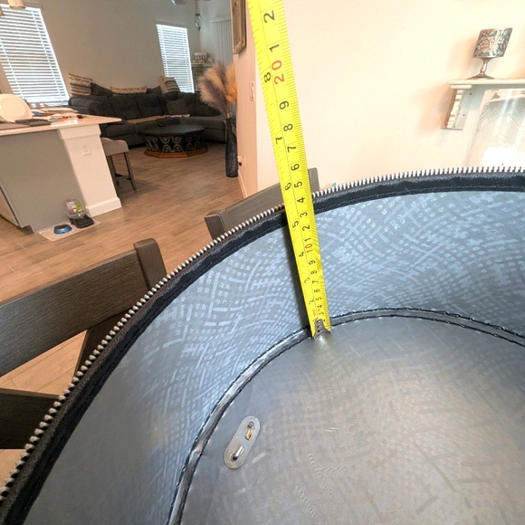 1960's Bagmaster Blue Hat Box wth divider, Working Zipper, Made in Miami Fl, USA - Picture 5 of 10